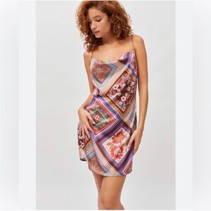 Urban Outfitters Women’s Paisley Multicolor Slip Dress